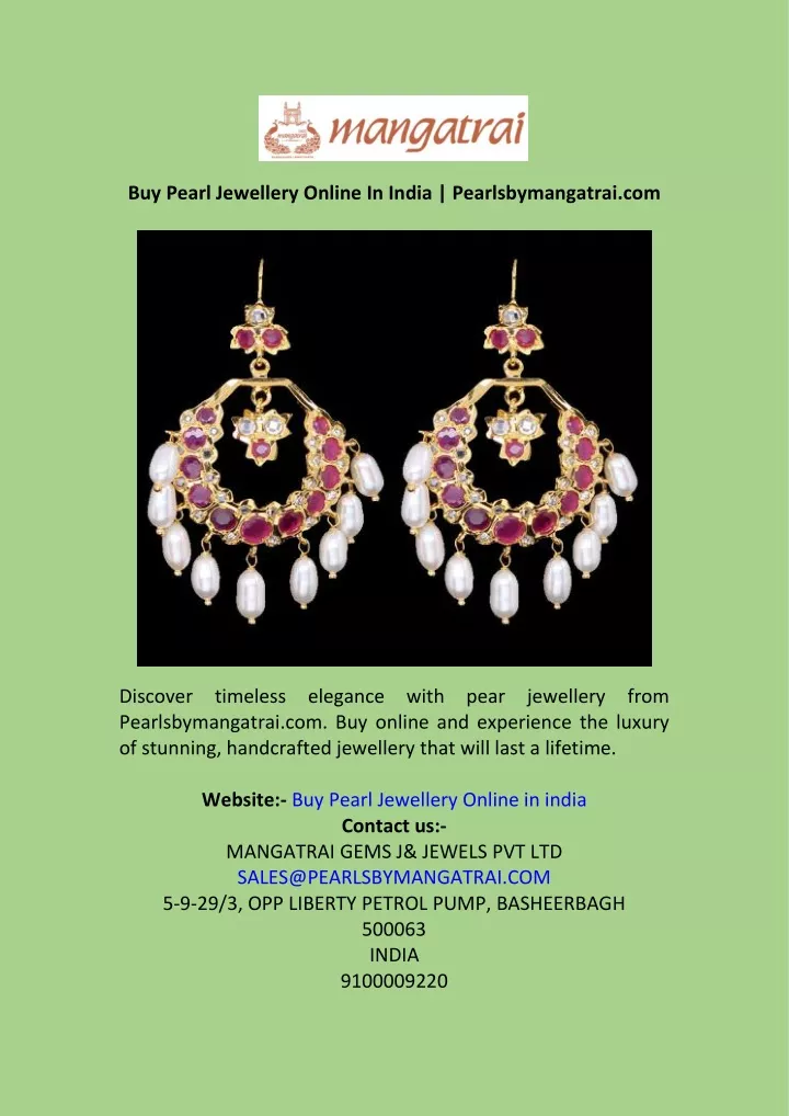 buy pearl jewellery online in india