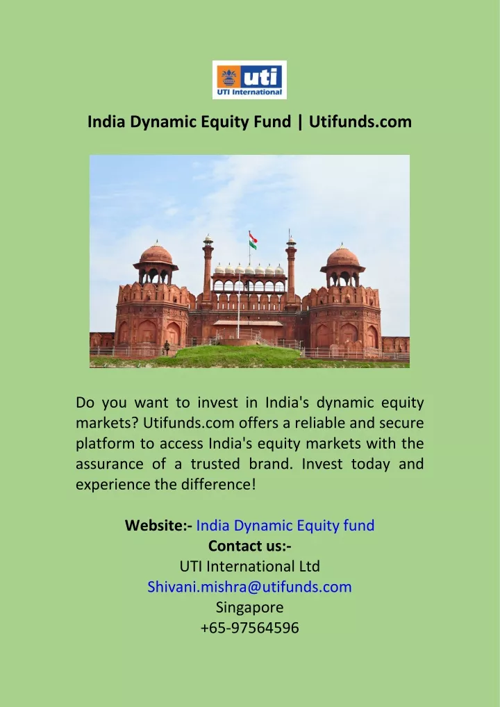 india dynamic equity fund utifunds com