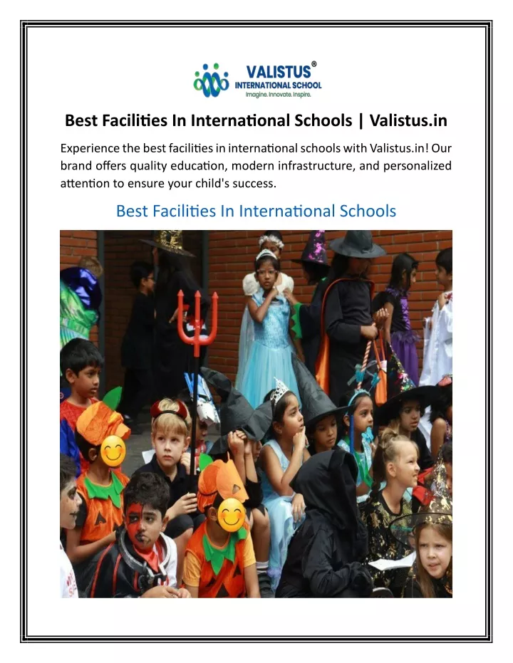best facilities in international schools valistus