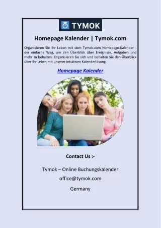 homepage kalender tymok com