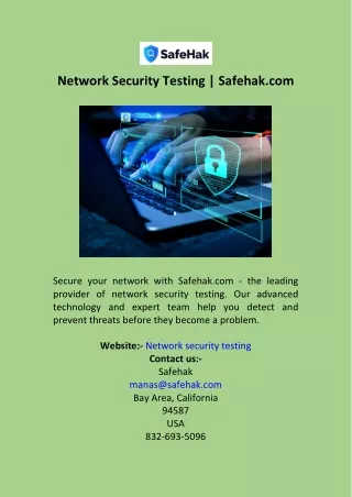 Network Security Testing  Safehak.com