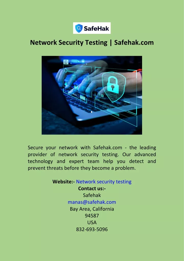 network security testing safehak com
