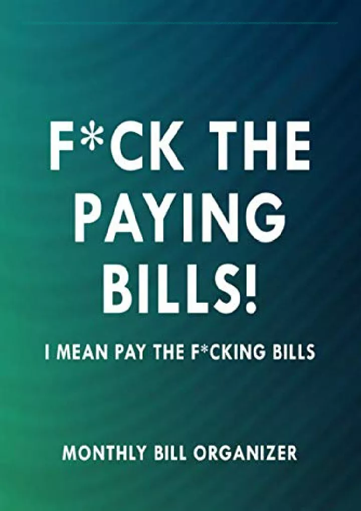 pdf read online pay the f cking bills funny