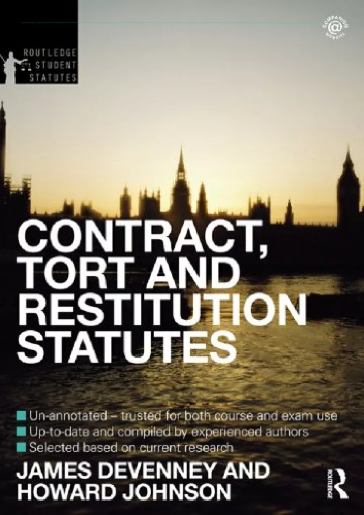 download pdf contract tort and restitution