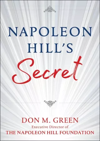 PDF/✔Read❤/⭐DOWNLOAD⭐  Napoleon Hill's Secret