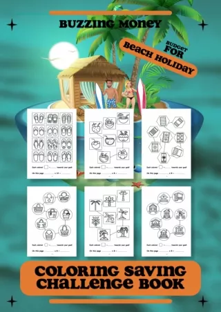 get [PDF] ⭐DOWNLOAD⭐ Buzzing Money Budget For Beach Holiday Coloring Saving Chal