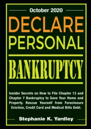 PDF/✔Read❤/⭐DOWNLOAD⭐  Declare Personal Bankruptcy (Bankruptcy & Foreclosure 202