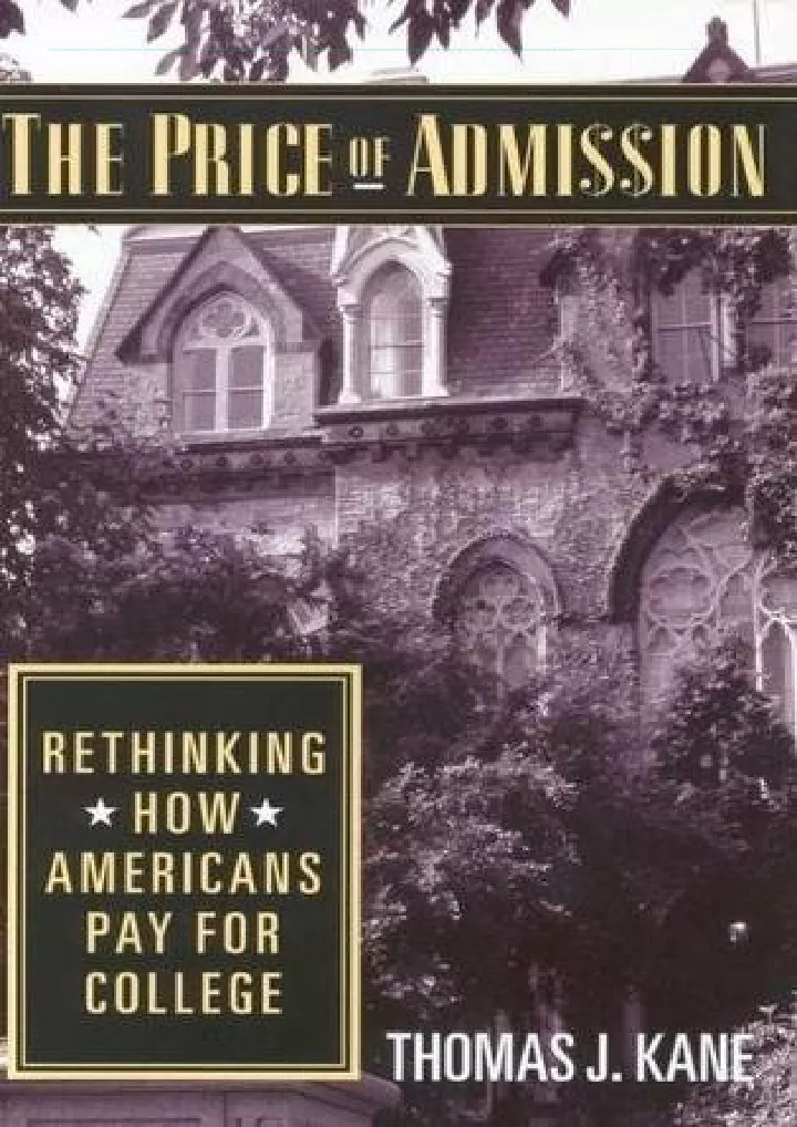 pdf read online the price of admission rethinking