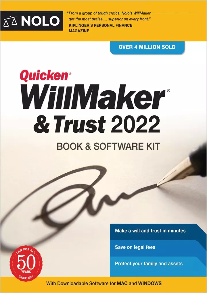 pdf read download quicken willmaker trust 2022