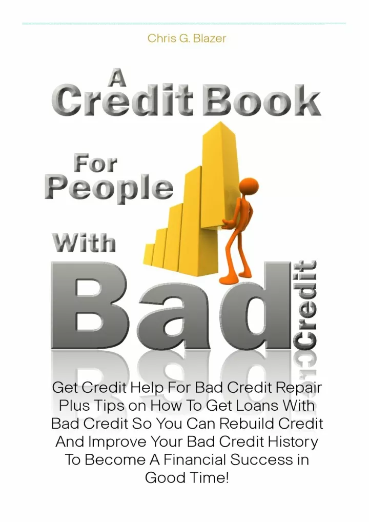 read pdf a credit book for people with bad credit