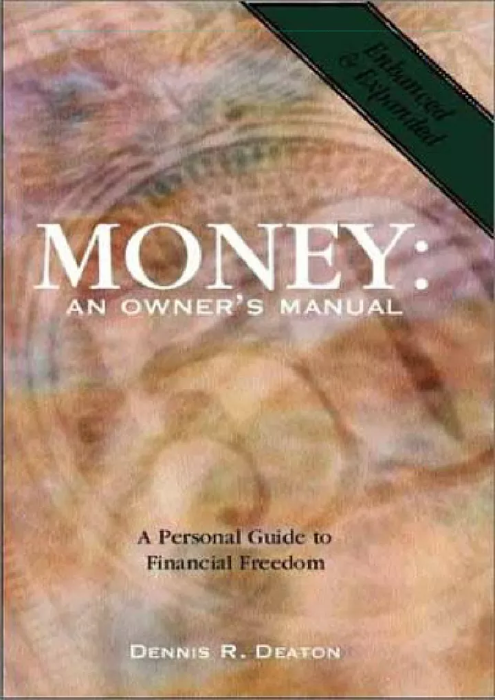 read ebook pdf money an owners manual a personal