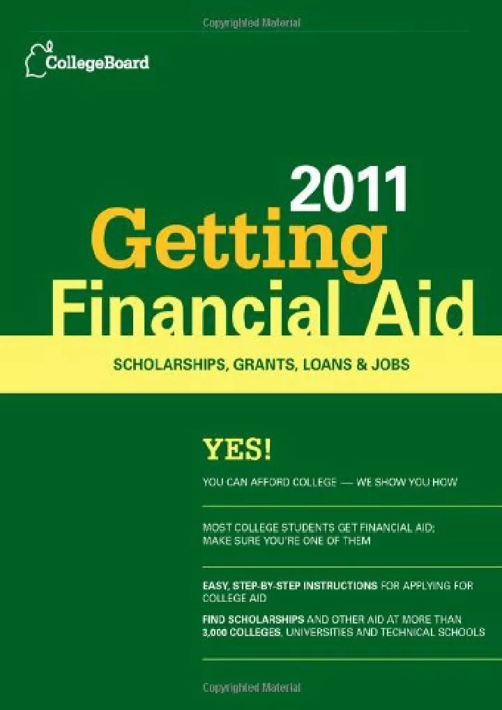 read ebook pdf getting financial aid 2011 college