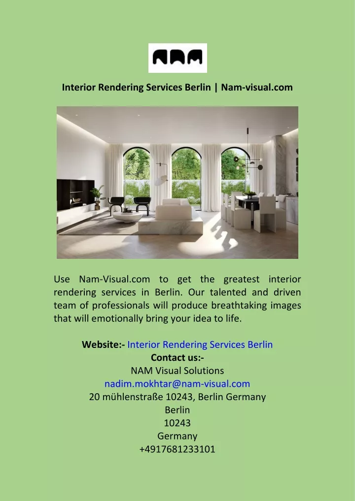 interior rendering services berlin nam visual com