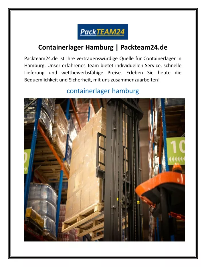 containerlager hamburg packteam24 de