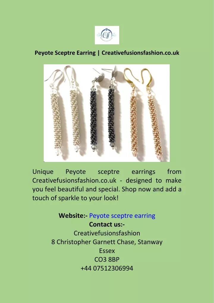 peyote sceptre earring creativefusionsfashion