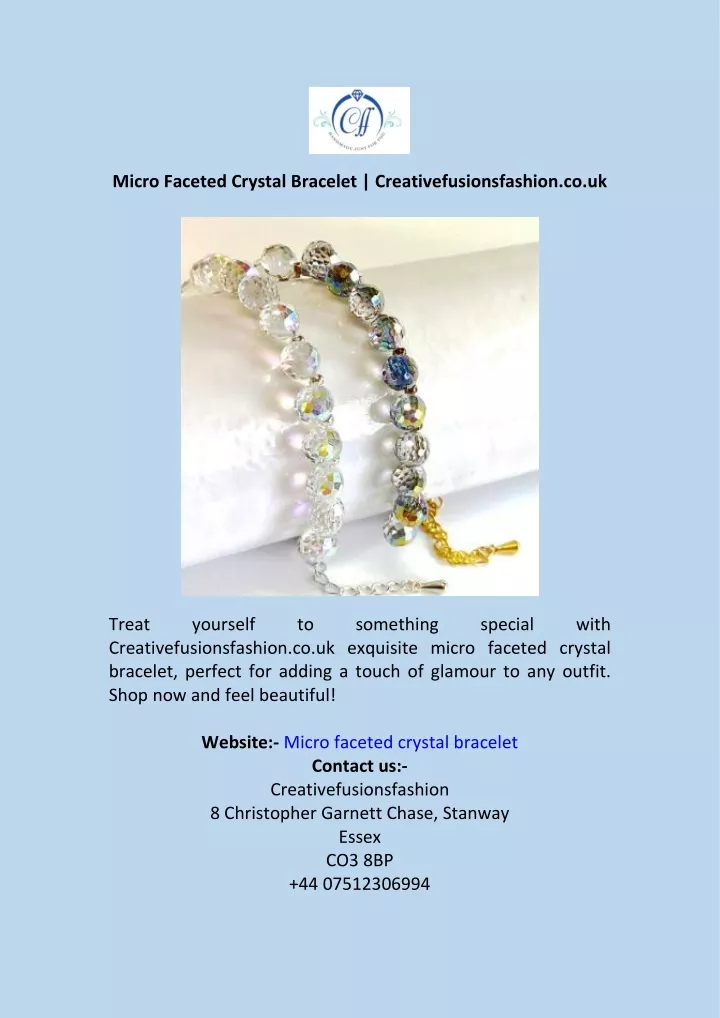 micro faceted crystal bracelet