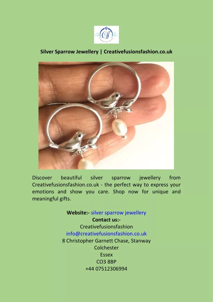 silver sparrow jewellery creativefusionsfashion