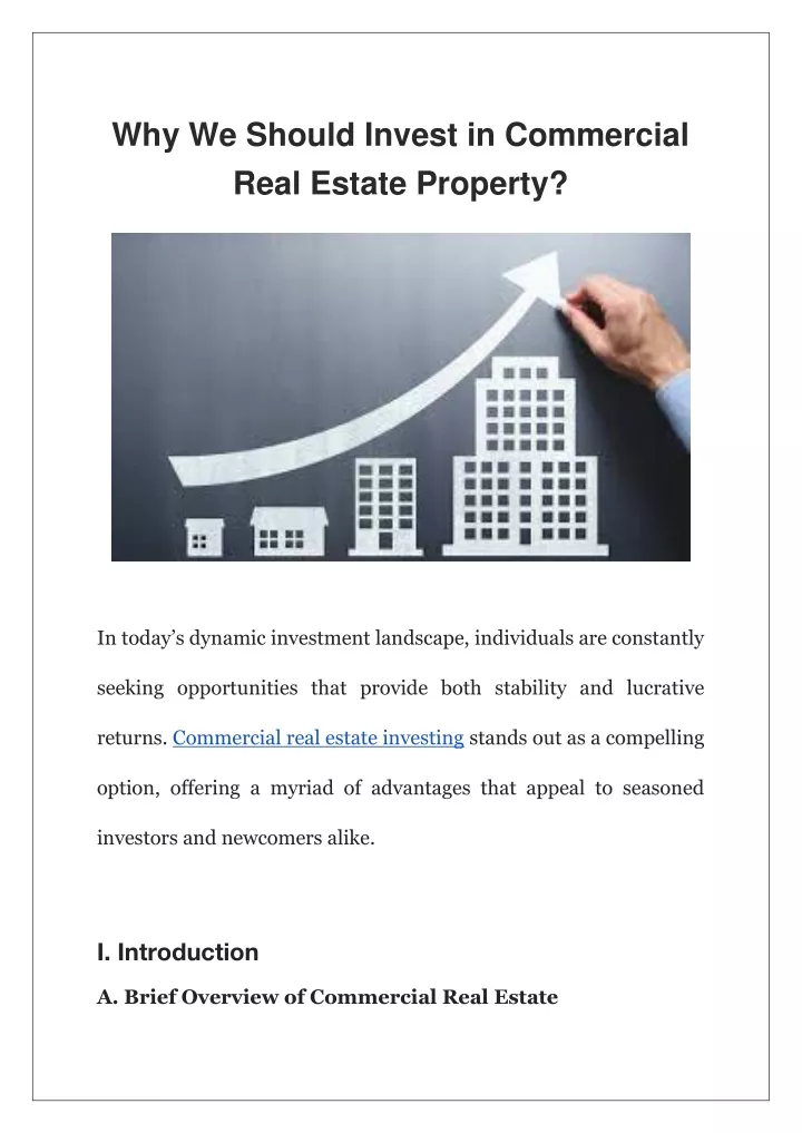 why we should invest in commercial real estate
