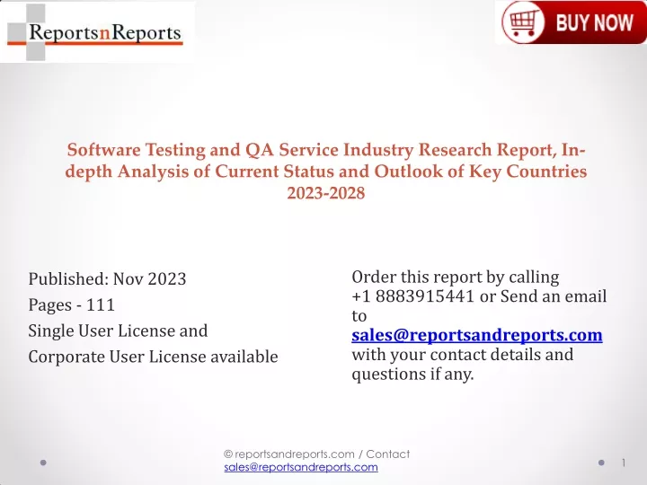 software testing and qa service industry research