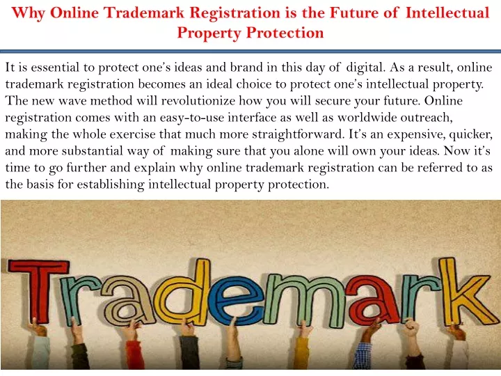 why online trademark registration is the future