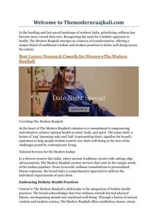 welcome to themodernraajkali com