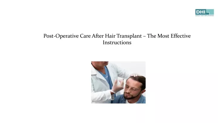 post operative care after hair transplant