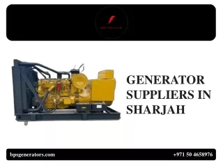 GENERATOR SUPPLIERS  IN SHARJAH
