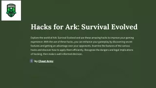 Hacks-for-Ark-Survival-Evolved.pptx