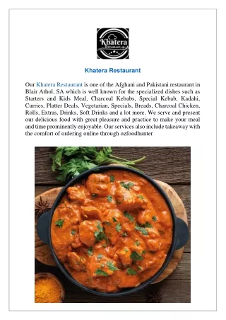 Extra 15% offer at Khatera Restaurant menu | Order Now