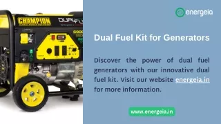 Dual Fuel Kit for Generators | Energeia