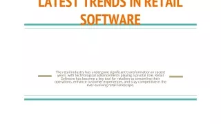 LATEST TRENDS IN RETAIL SOFTWARE