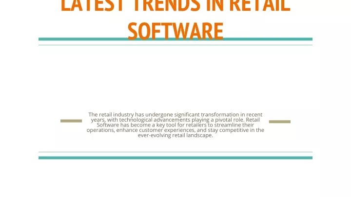 latest trends in retail software