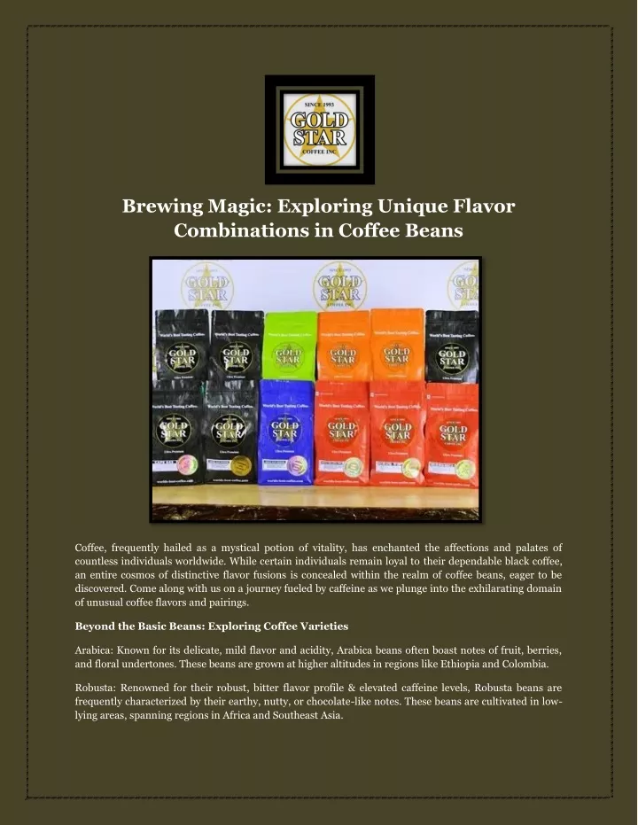 brewing magic exploring unique flavor