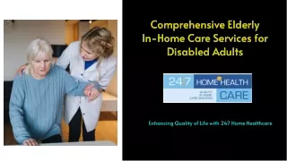 Elderly In Home Care Services for Disabled Adults