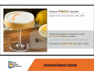 Pisco Market Size, Trends, Company Coverage and Forecasts 2030
