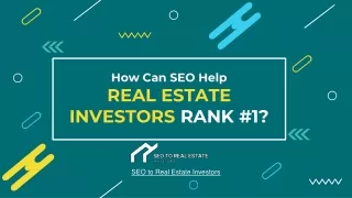 How Can SEO Help Real Estate Investors Rank