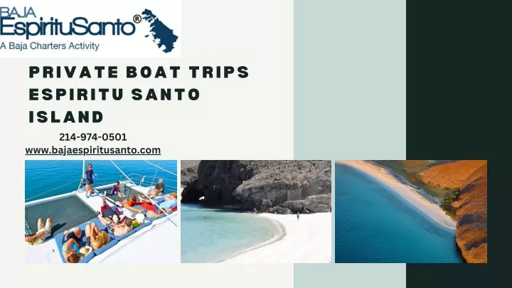 private boat trips espiritu santo island