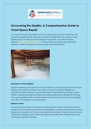 Expert Crawl Space Repair in Orlando for a Healthy Home