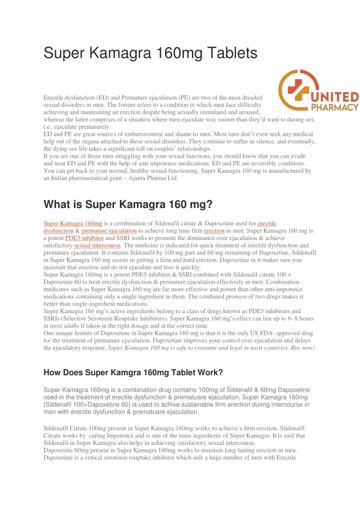 super kamagra 160mg tablets