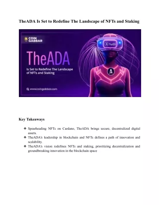 theada is set to redefine the landscape of nfts