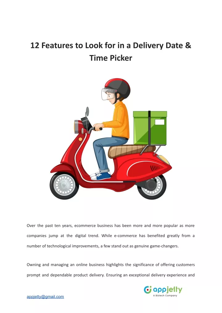 12 features to look for in a delivery date time