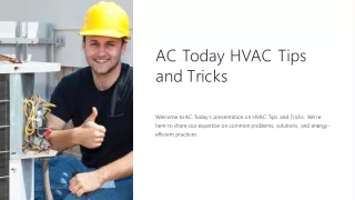 AC Today HVAC Tips and Tricks