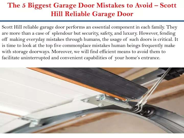 the 5 biggest garage door mistakes to avoid scott