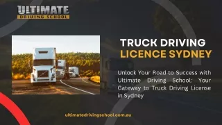 Truck Driving Licence Sydney