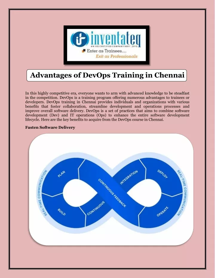 advantages of devops training in chennai