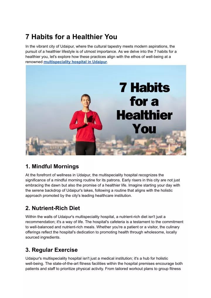 7 habits for a healthier you
