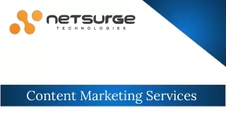 Content Marketing Services - Netsurge