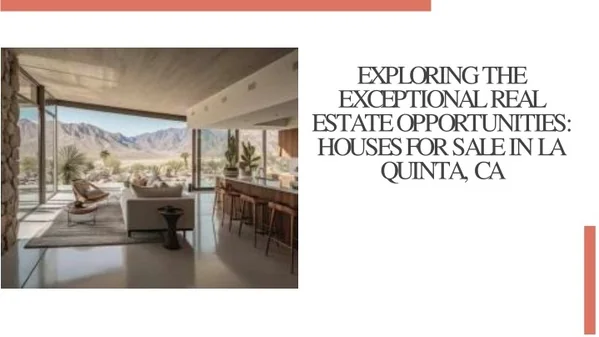 Houses for Sale La Quinta CA