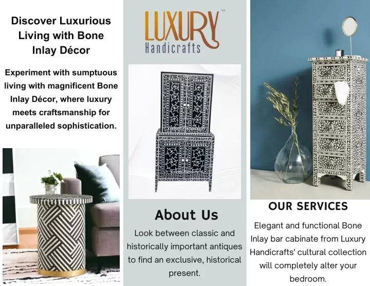 discover luxurious living with bone inlay d cor