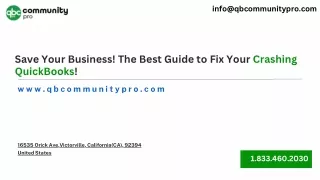 Save Your Business! The Best Guide to Fix Your Crashing QuickBooks!